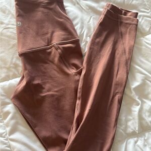 lululemon align pant with pockets 2 leggings euc 25” spiced chai